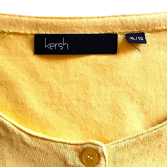 Kersh yellow button front cardigan - Picture 3 of 7